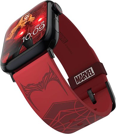 Amazon.com: Marvel – Scarlet Witch Smartwatch Band - Officially Licensed, Compatible with Every Size & Series of Apple Watch (Watch not Included) : Cell Phones & Accessories