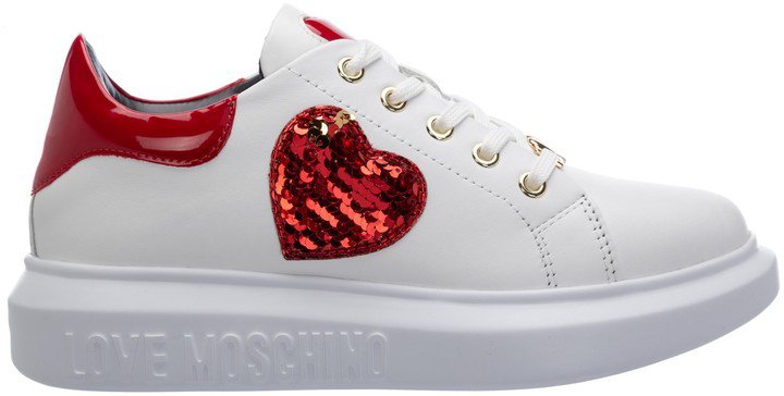 Sequin Heart Detailed Sneakers