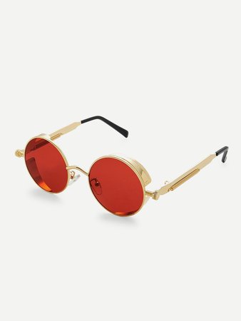 Metal Frame Round Lens Sunglasses | ROMWE
