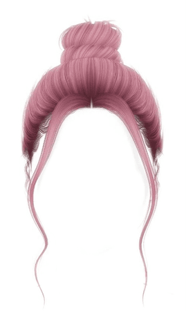 pink hair bun