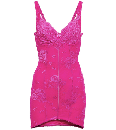 Balenciaga pink lingerie minidress