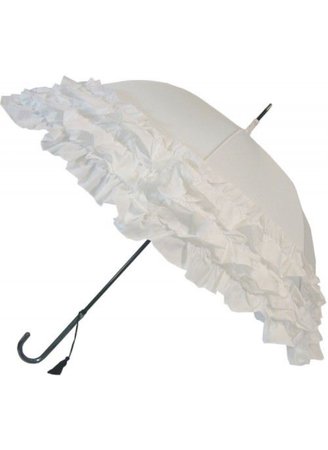 sun umbrella white ruffle vintage