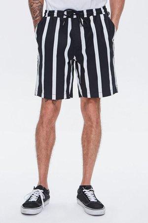 Bold Striped Drawstring Shorts