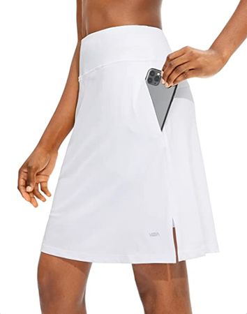 Viodia Women's 20" Knee Length Skorts Skirts UPF50+ Athletic Tennis Golf Skirt for Women Casual Summer Skirts