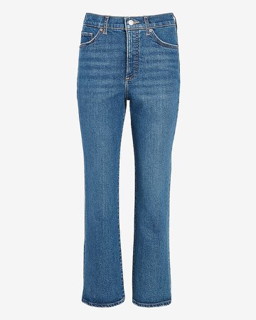 High Waisted Cropped Flare Jeans