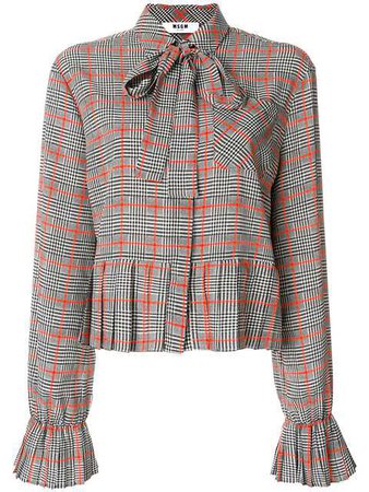MSGM Houndstooth Blouse - Farfetch