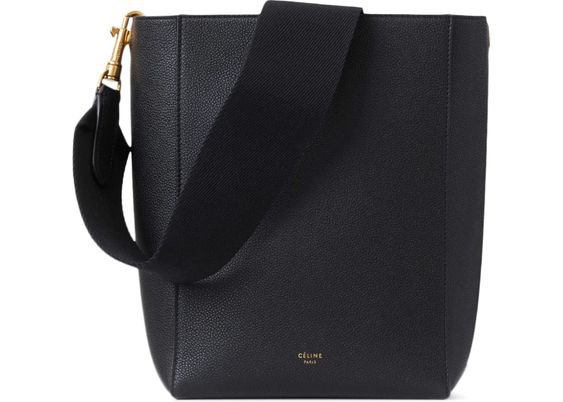 Celine Sangle Bucket Bag Cabas Small Black