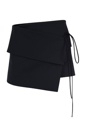 Eury Wool Mini Wrap Skirt By Aya Muse | Moda Operandi