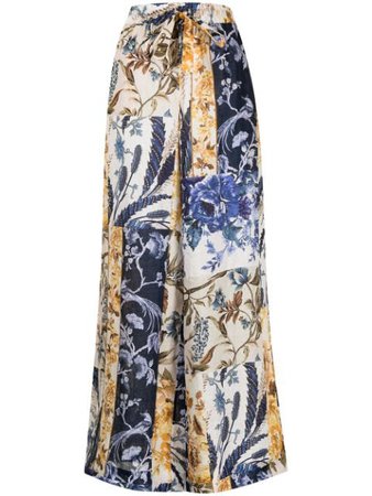 Shop Zimmermann all-over print palazzo trousers with Express Delivery - FARFETCH