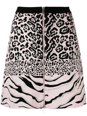 Black Stella Mccartney Animal Pattern Knitted Skirt | Farfetch.com
