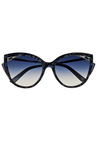 Sunglasses Blue Marble Effect Cateye Sunglasses - Asian Fit | La Perla