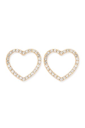 Rhinestone Heart Stud Earrings | Forever 21