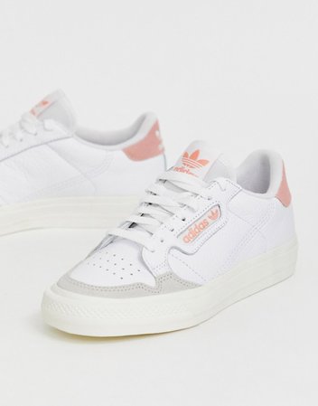 adidas Originals Continental 80 Vulc sneaker in white and pink | ASOS