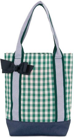 Bow Detail Check Tote