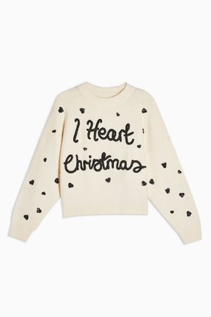 Knitted ‘I Heart Holiday’ Sweater | Topshop