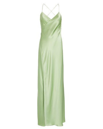 Michelle Mason Silk Wrap Maxi Dress | INTERMIX®