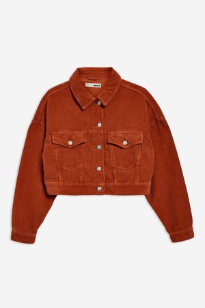 Rust Corduroy Jacket - Clothing- Topshop USA