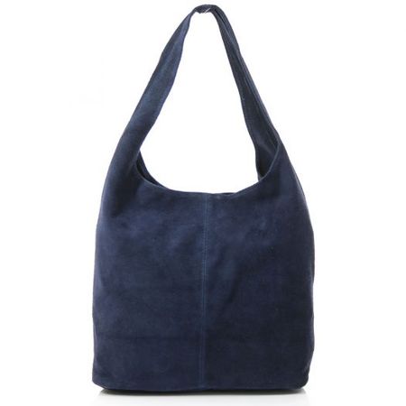 Passaggio Leather Τσάντα Ώμου Από Γνήσιο Δέρμα Καστόρι (Μπλε-zip) – Passaggio Leather