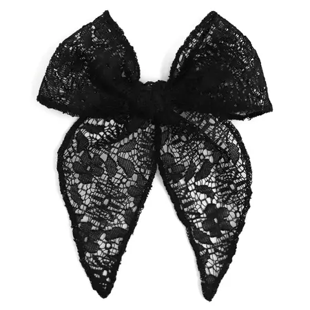 Party Girl Hair Bow - Halloween Black Lace – Little Stocking Company