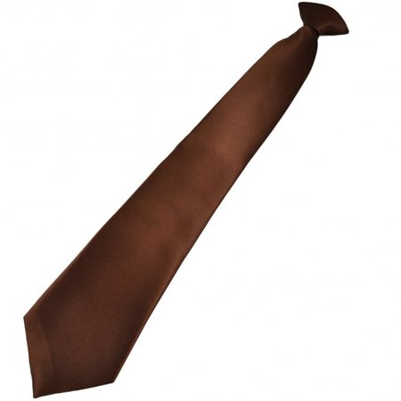 Plain Brown Clip On Tie from Ties Planet UK