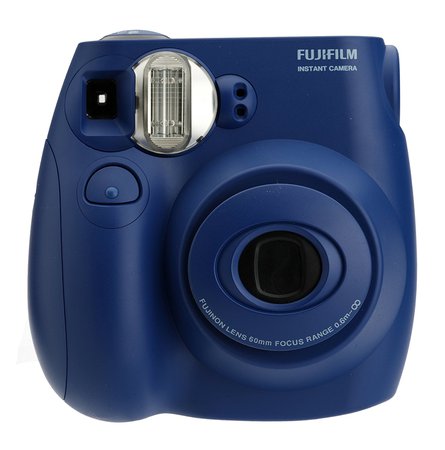 dark blue polaroid camera