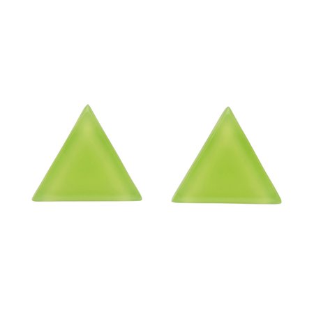 green triangle earrings