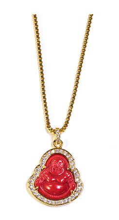 buddha red necklace