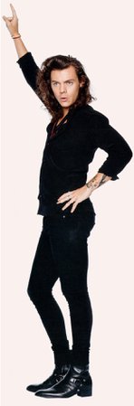 Harry Styles poses mood lighting
