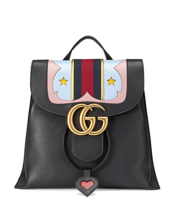 Gucci GG Marmont Leather Backpack, Black