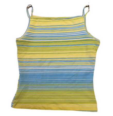 blue and yellow y2k tank top