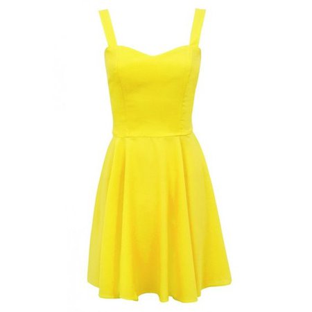 Yellow Skater Dress