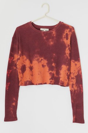 Truly Madly Deeply Tie-Dye Thermal Tee | Urban Outfitters