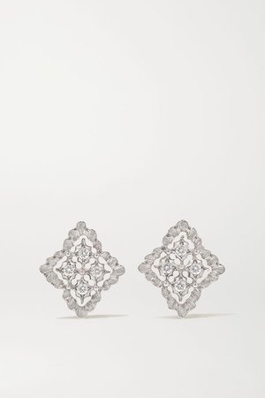 White gold Rombi 18-karat white gold diamond earrings | Buccellati | NET-A-PORTER
