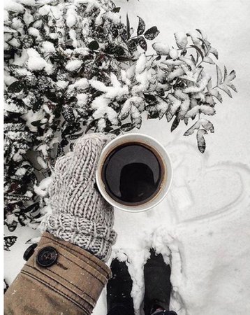 coffee on the snow