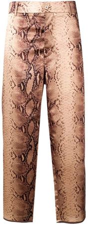 Claire python print trousers