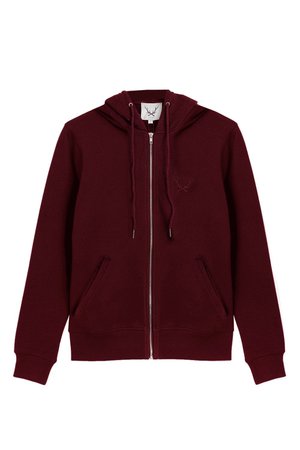 burgundy hoodie