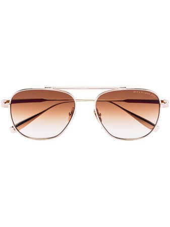 Shop Dita Eyewear Flight 009 aviator sunglasses with Express Delivery - FARFETCH