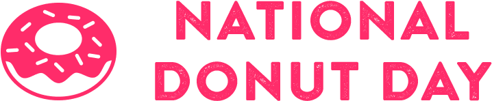 National Donut Day Logo Pink