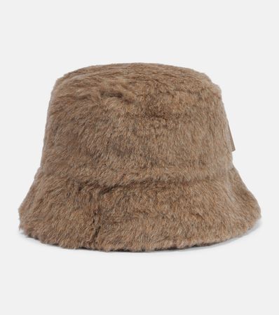 Figura Alpaca Wool And Silk Bucket Hat in Brown - Max Mara | Mytheresa