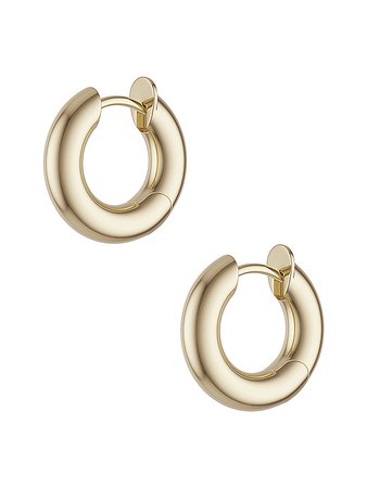 Spinelli Kilcollin Mini Micro Hoop Earrings in 18K Yellow Gold | FWRD