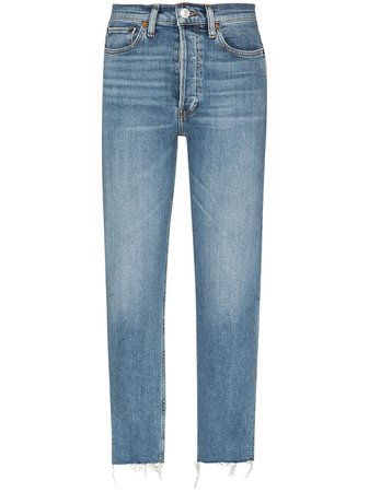 RE/DONE light wash straight-leg jeans