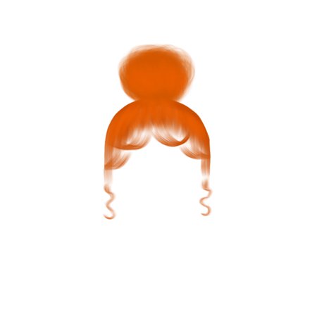 orange slick bun hairstyle edges layed