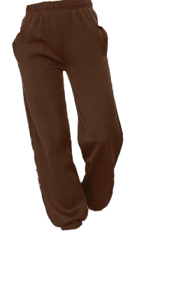 brown sweatpants