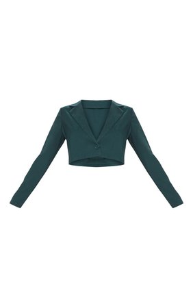 Emerald Greenped Blazer | Coats & Jackets | PrettyLittleThing