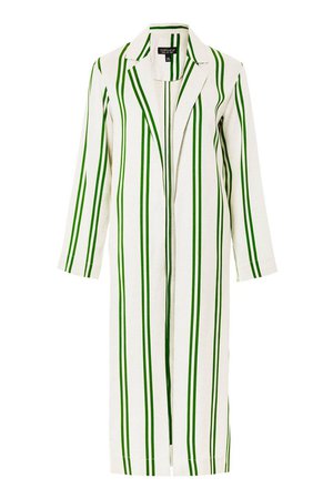Striped Duster Coat - Topshop USA