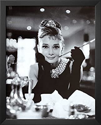 Amazon.com: Professionally Framed Audrey Hepburn Breakfast at Tiffany's Movie Poster - 16x20 with RichAndFramous Black Wood Frame: Toys & Games