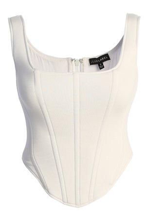 JLUXLABEL SUMMER WHITE LETS GET LOST TOP
