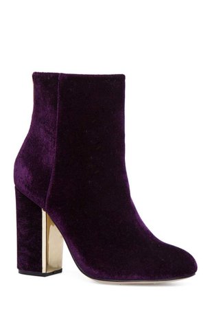Dark Purple Velvet Boots
