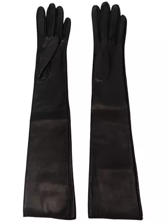 Shop Manokhi full-length leather gloves with Express Delivery - FARFETCH