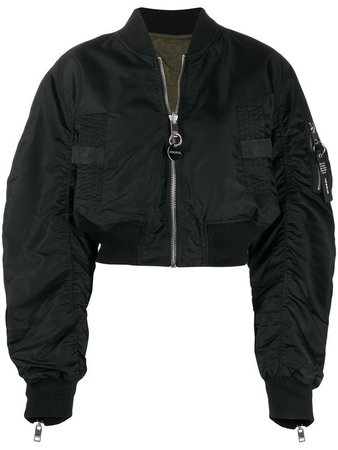 crop bomber jacket